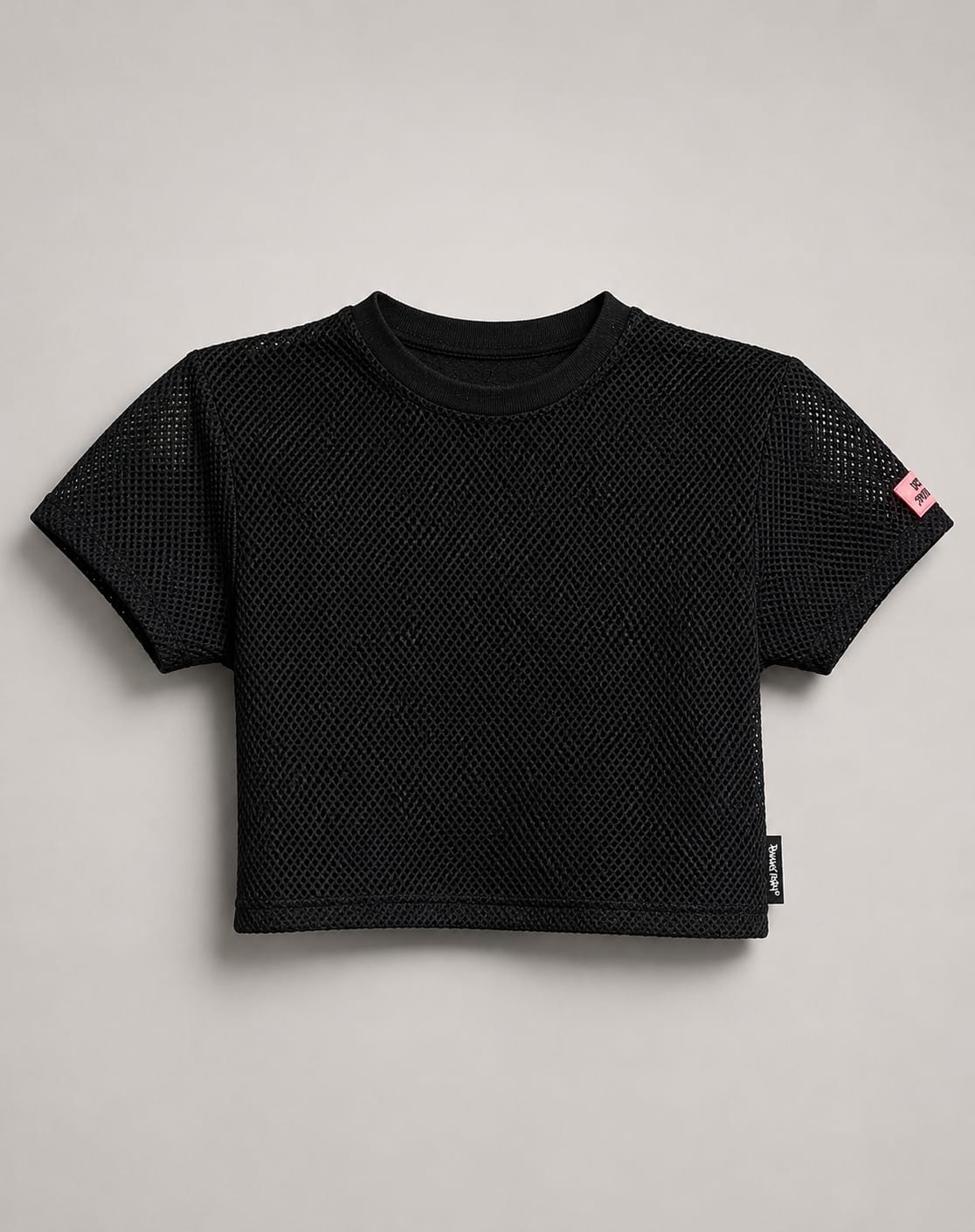 SHADOW MESH CROPPED TOP