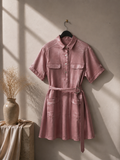 Rose Blush Utility Dress