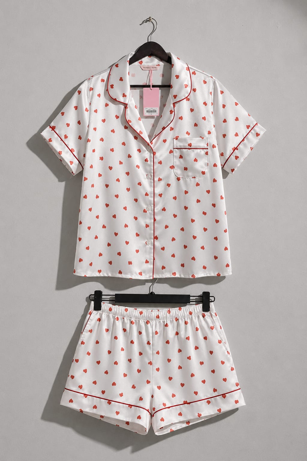 Sweetheart Satin Pajama Set
