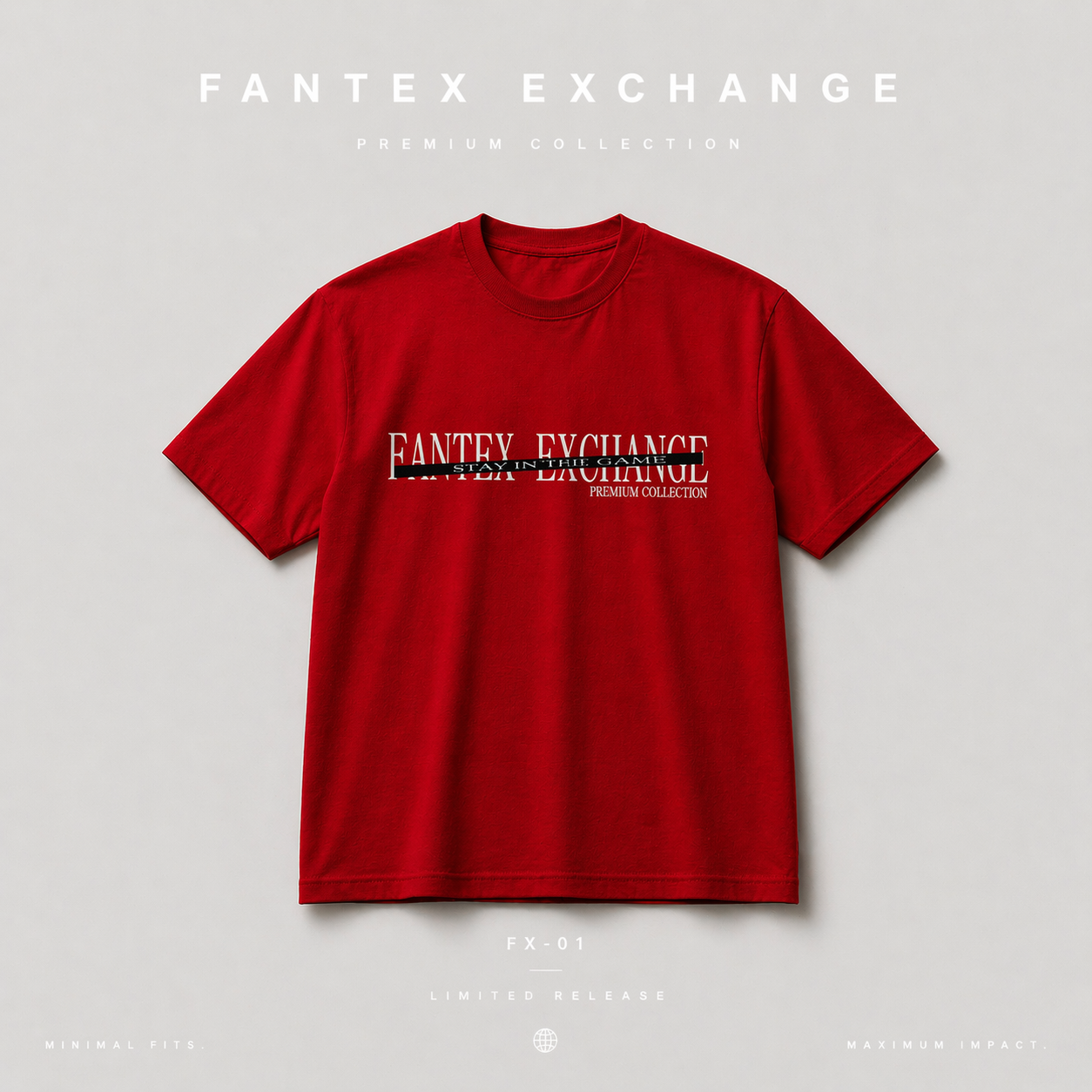 FANTEX ESSENTIAL TEE- CRIMSON RED