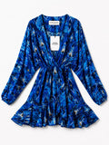 Midnight Azure Luxe Mini Dress