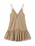 Sand Whisper Linen Luxe Mini Dress