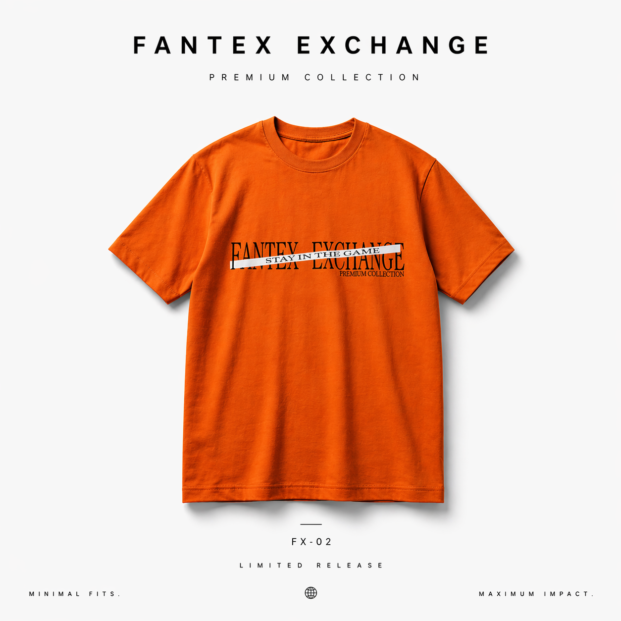 FANTEX ESSENTIAL TEE- BURNT ORANGE