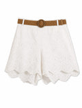 Ivory Soleil Broderie Luxe Shorts