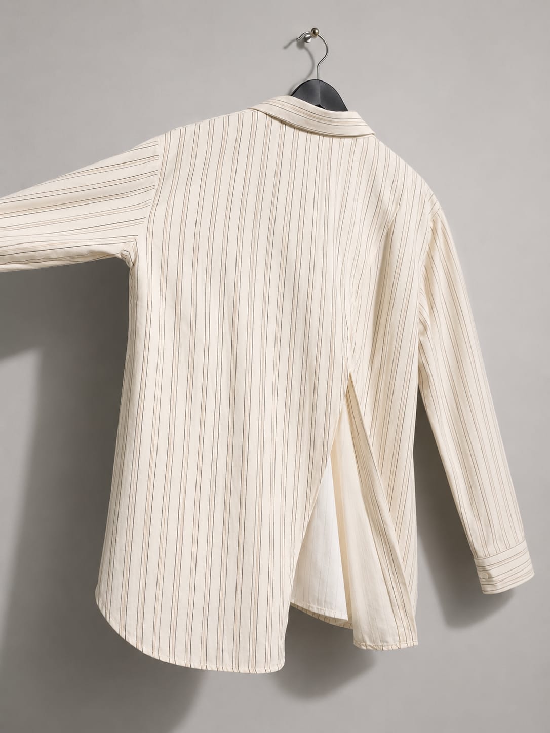 Ivory Split-Back Stripe Shirt
