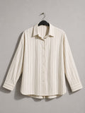Ivory Split-Back Stripe Shirt