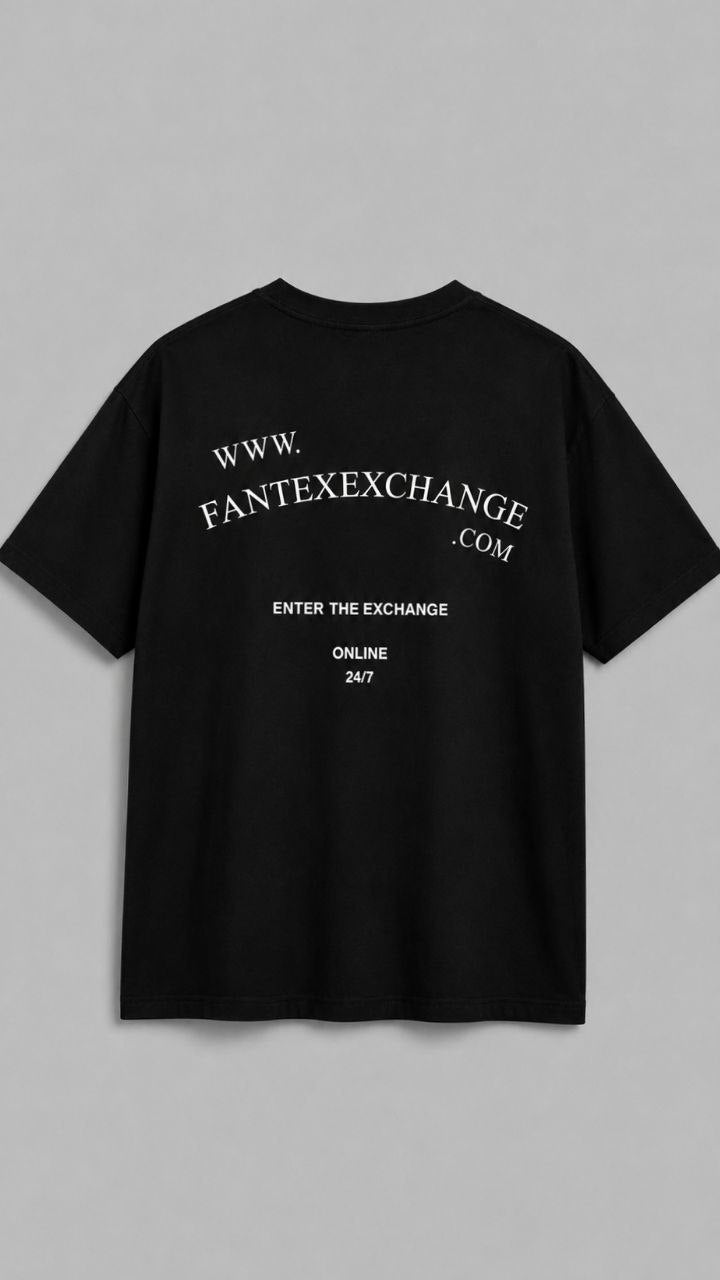 FANTEX EXCHANGE Essential Oversized T-Shirt – Black