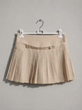 IVORY MOTION PLEATED SKIRT