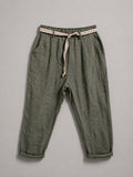 Olive Breeze Linen Pants
