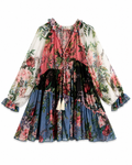 Sunset Bloom Luxe Mini Dress