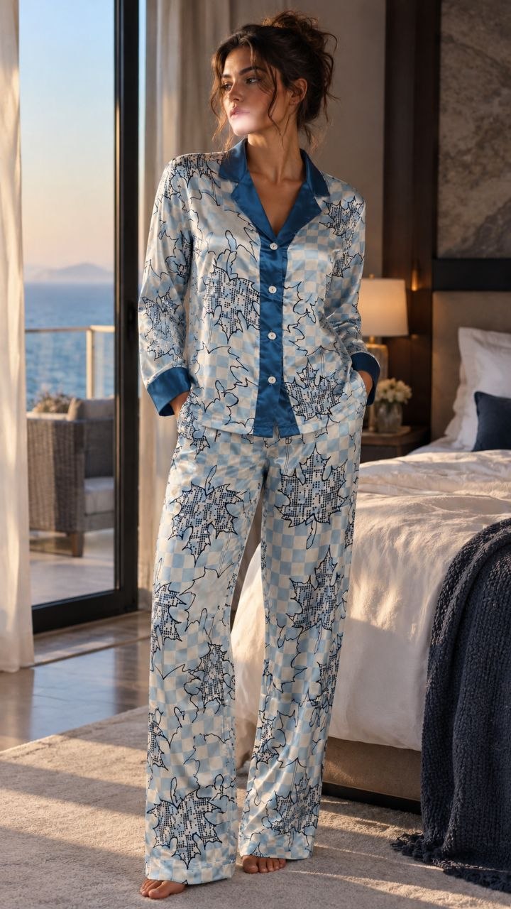 Blue Hour Satin Set
