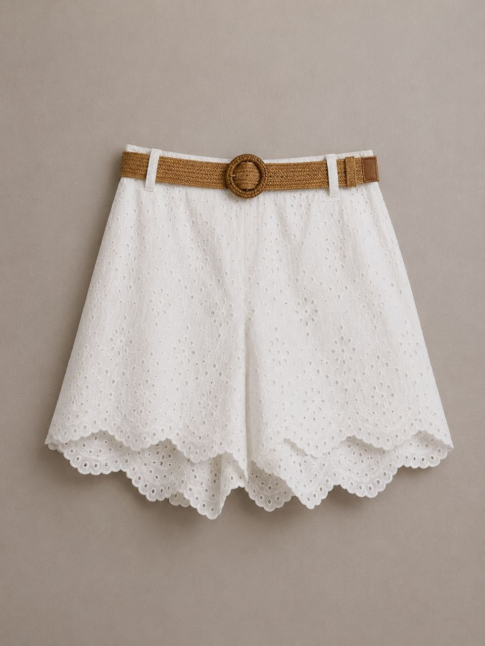 Ivory Soleil Broderie Luxe Shorts