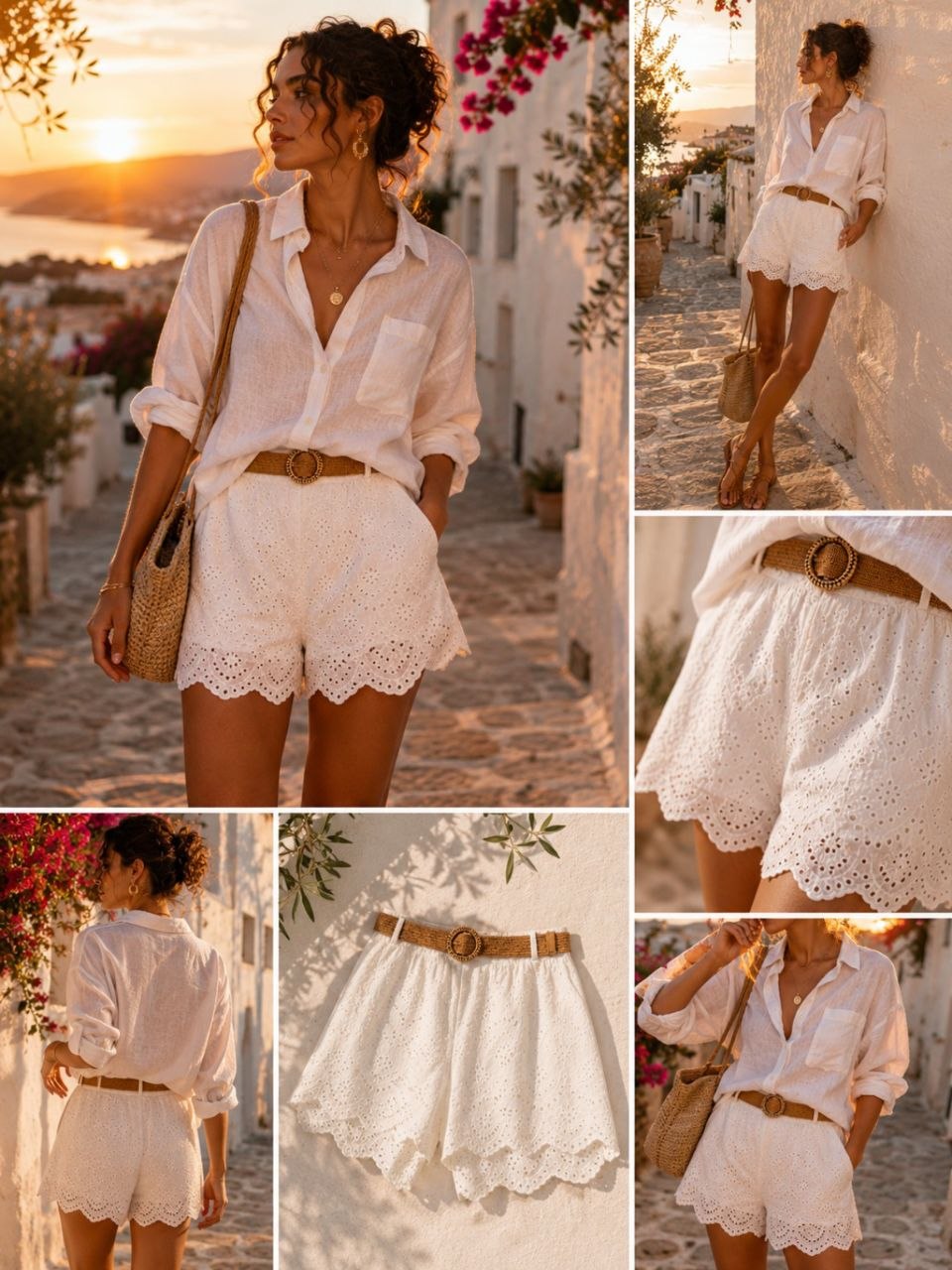Ivory Soleil Broderie Luxe Shorts
