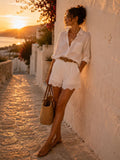 Ivory Soleil Broderie Luxe Shorts