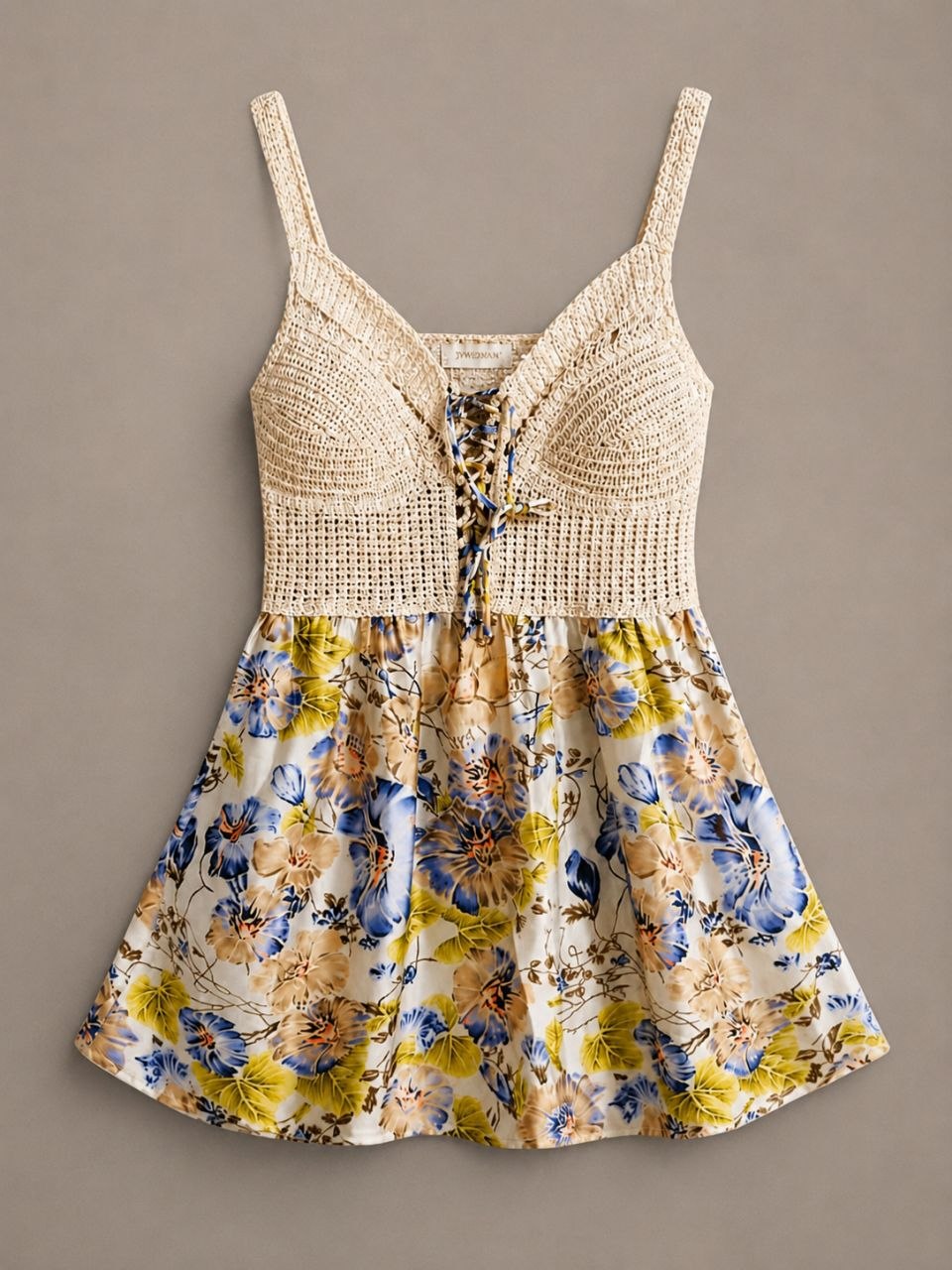 Ivory Bloom Knit Luxe Mini Dress