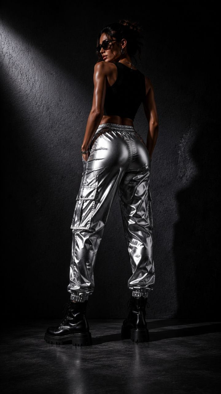 Chrome Pulse Cargo Joggers