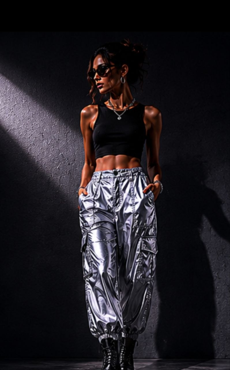 Chrome Pulse Cargo Joggers