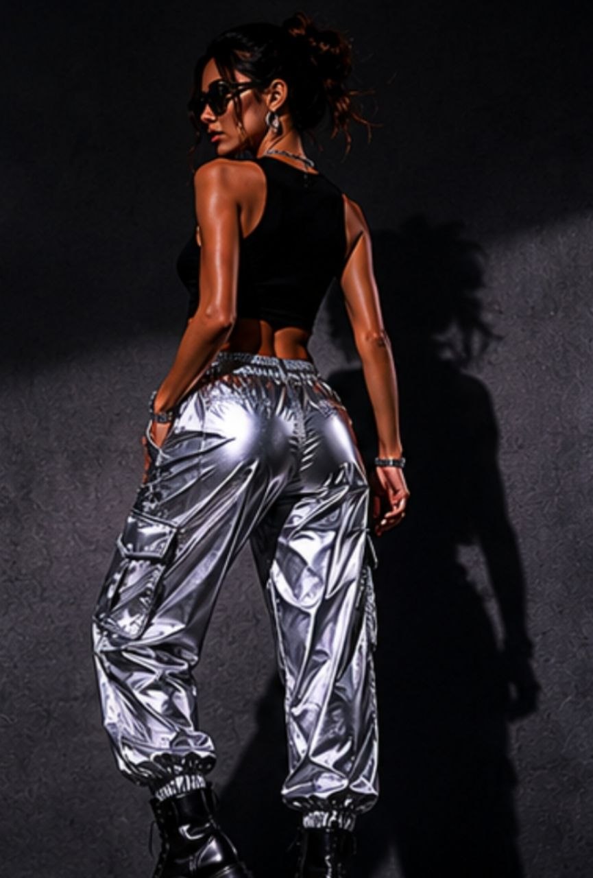 Chrome Pulse Cargo Joggers