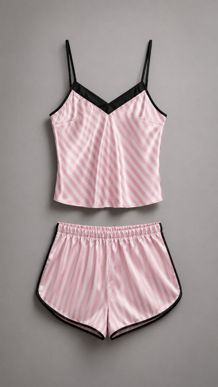 Wild Satin Stripe Lounge Set