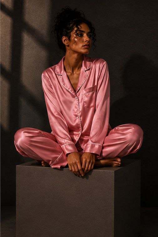 Rose Dawn Satin Pajama Set