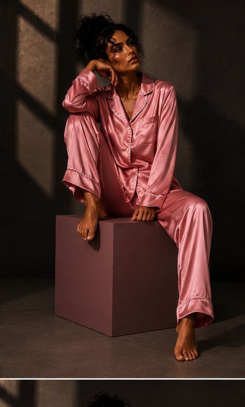Rose Dawn Satin Pajama Set