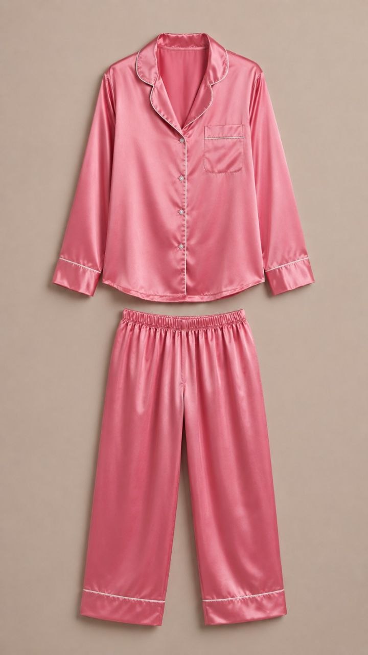Rose Dawn Satin Pajama Set
