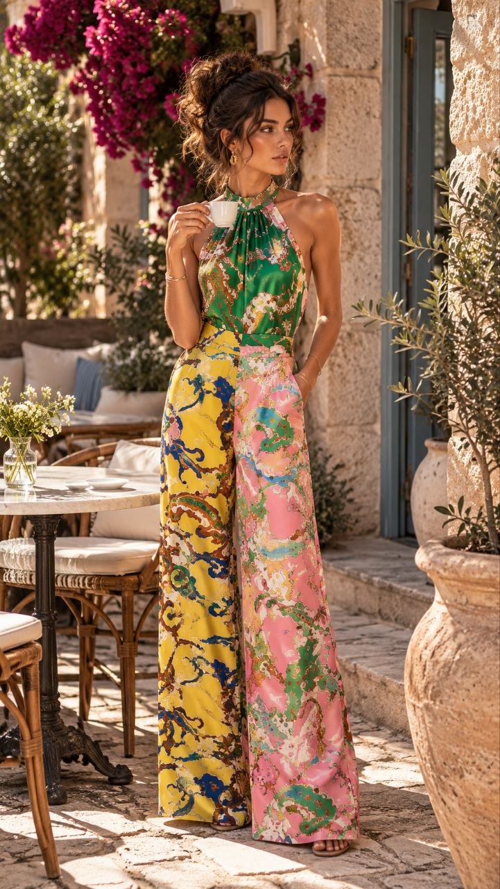 Mosaic Riviera Halter Jumpsuit