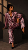 Pink Noir Satin Pajama Set