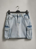 AZURE DRIFT UTILITY DENIM SKIRT