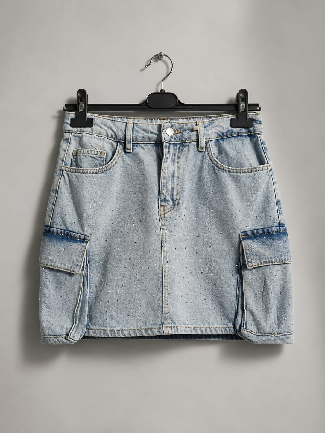 AZURE DRIFT UTILITY DENIM SKIRT