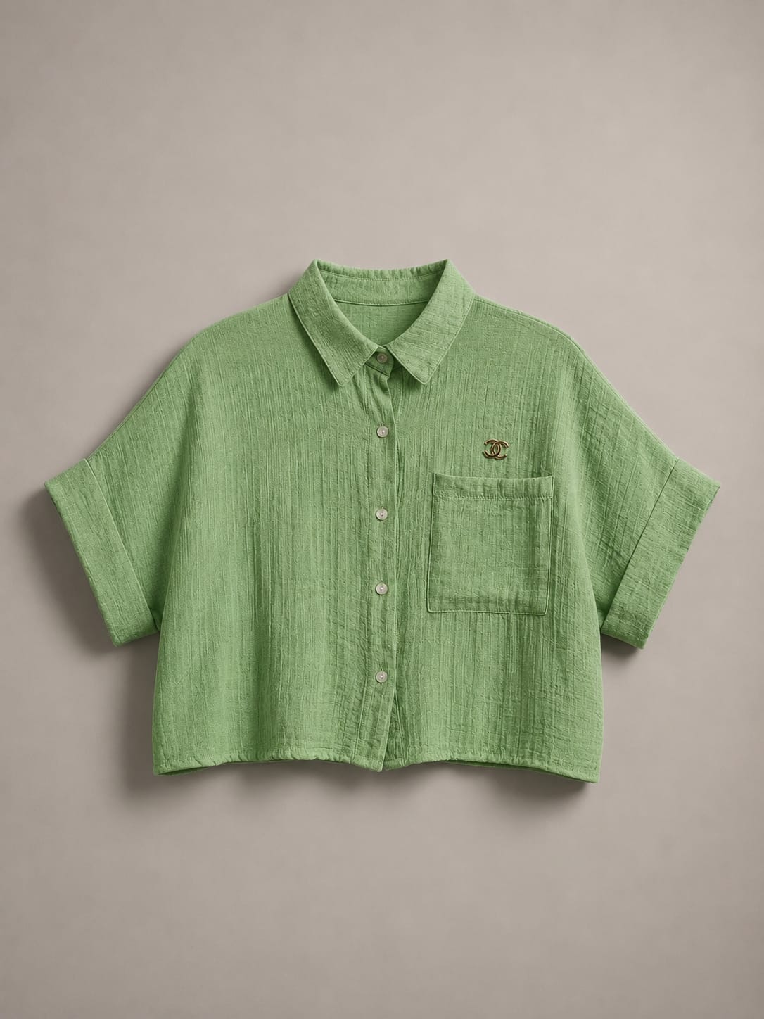 EMERALD BLOOM SHEER BLOUSE
